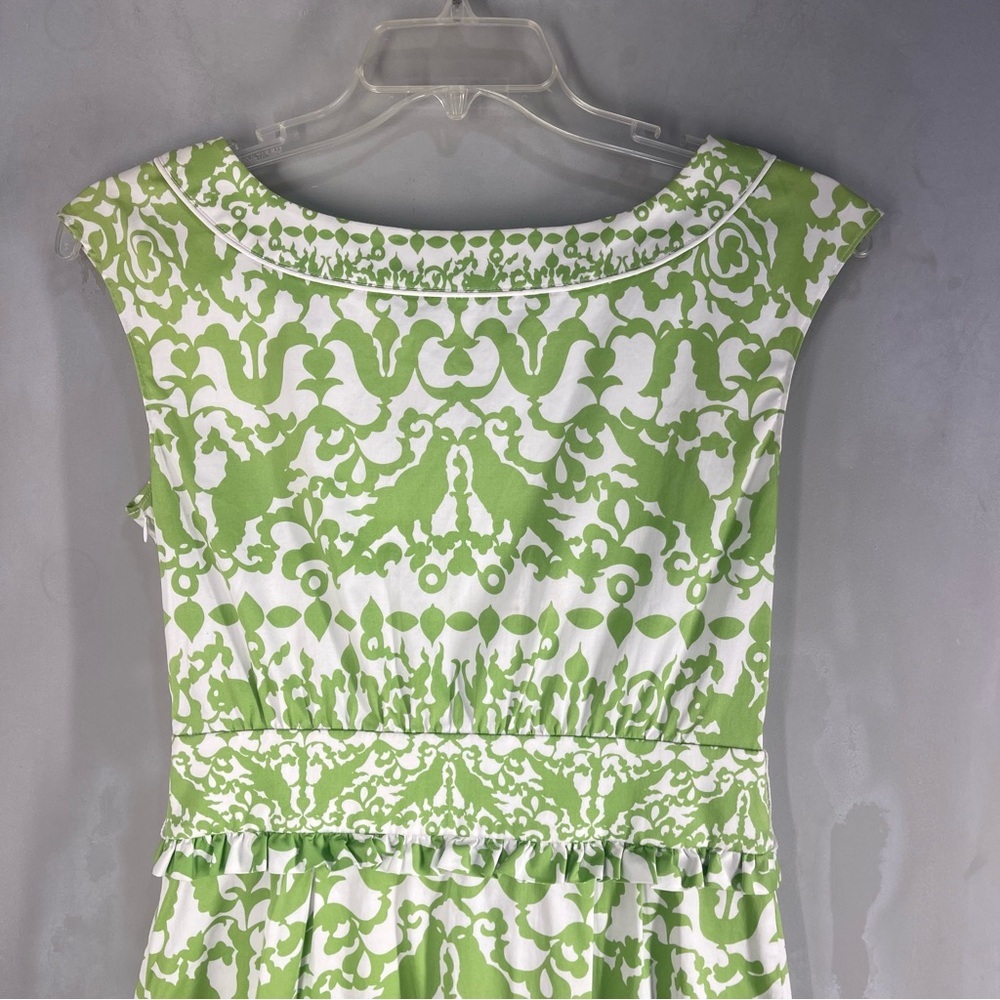 Cynthia Steffe Lime Green and White  Dress Women Size 10 - Picture 6 of 14